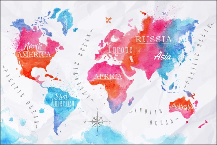 Fototapeta Mapa Świata