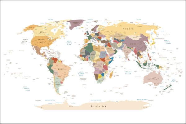 Fototapeta Mapa Świata