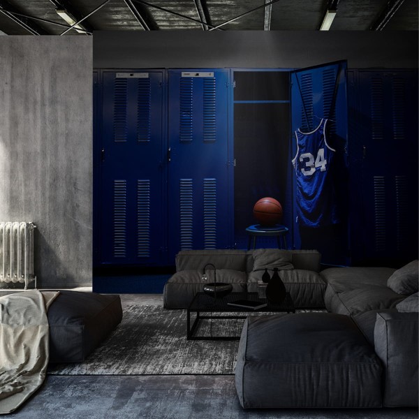 Fototapeta Szatnia Drużyny Koszykówki