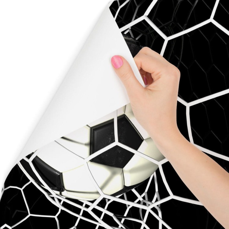 Fototapeta 3D Piłka Nożna W Siatce