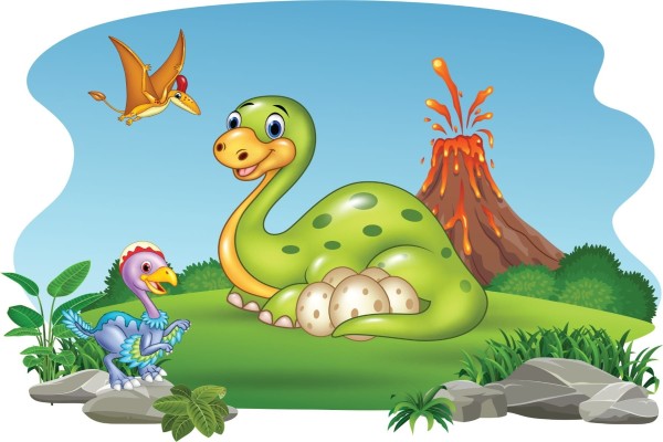 Fototapeta Dinozaury Na Polanie