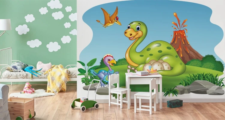 Fototapeta Dinozaury Na Polanie