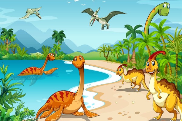 Fototapeta Dinozaury Na Plaży