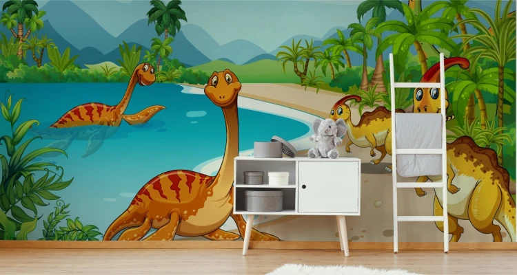 Fototapeta Dinozaury Na Plaży