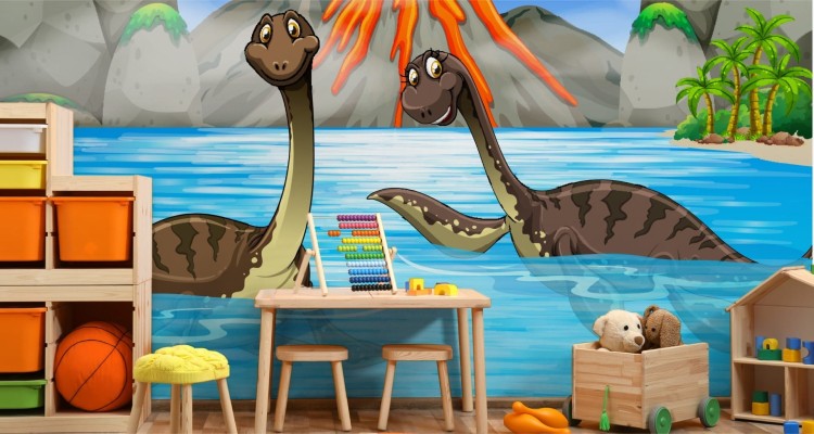 Fototapeta Dinozaury W Wodzie