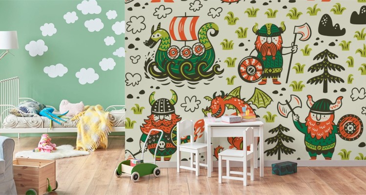 Fototapeta Wikingowie I Smoki