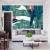 Fototapeta Botanical Seamless Pattern, Hand Drawn Banana Tree On Bright Grey