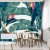 Fototapeta Botanical Seamless Pattern, Hand Drawn Banana Tree On Bright Grey