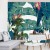 Fototapeta Botanical Seamless Pattern, Hand Drawn Banana Tree On Bright Grey