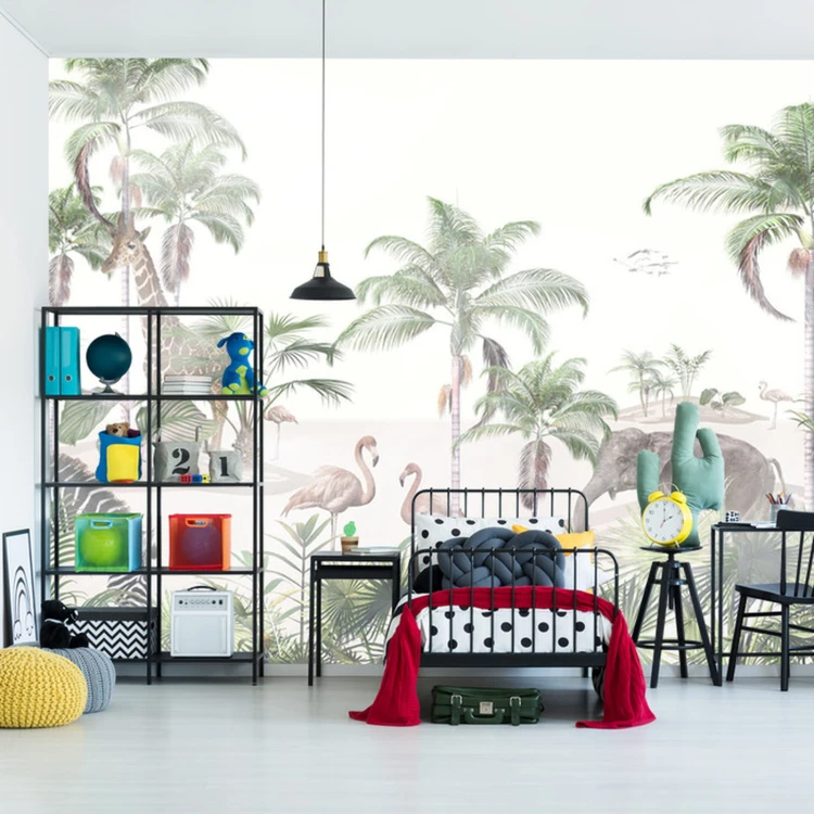 Fototapeta Tropical Trees And Leaves For Digital Printing Wallpaper, Custom Design Wallpaper - 3D