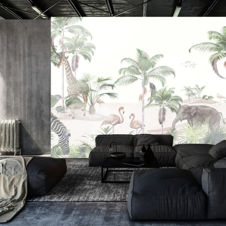 Fototapeta Tropical Trees And Leaves For Digital Printing Wallpaper, Custom Design Wallpaper - 3D