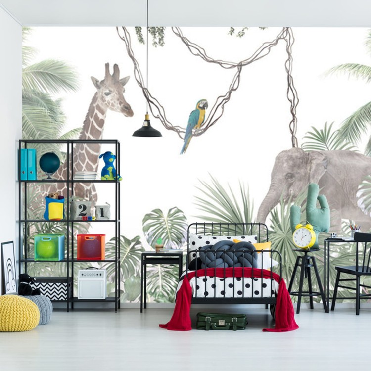 Fototapeta Tropical Trees And Leaves For Digital Printing Wallpaper, Custom Design Wallpaper - 3D