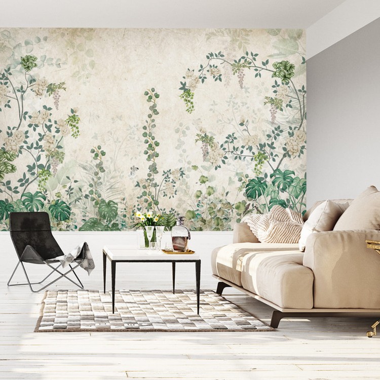Fototapeta Tropical Trees And Leaves For Digital Printing Wallpaper, Custom Design Wallpaper - 3D