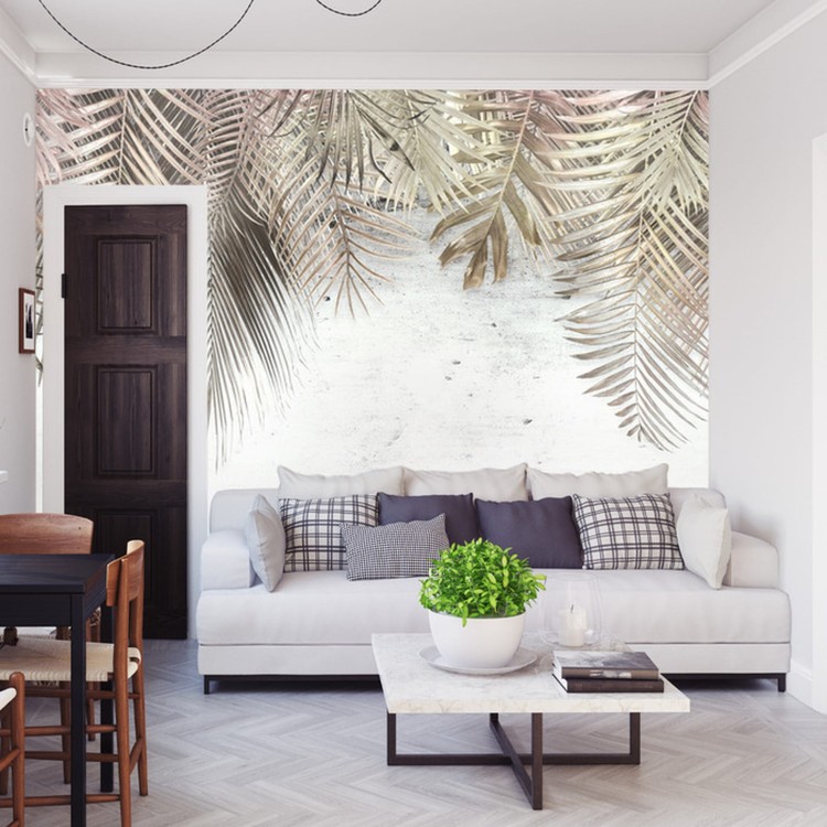 Fototapeta Tropical Trees And Leaves For Digital Printing Wallpaper, Custom Design Wallpaper - 3D