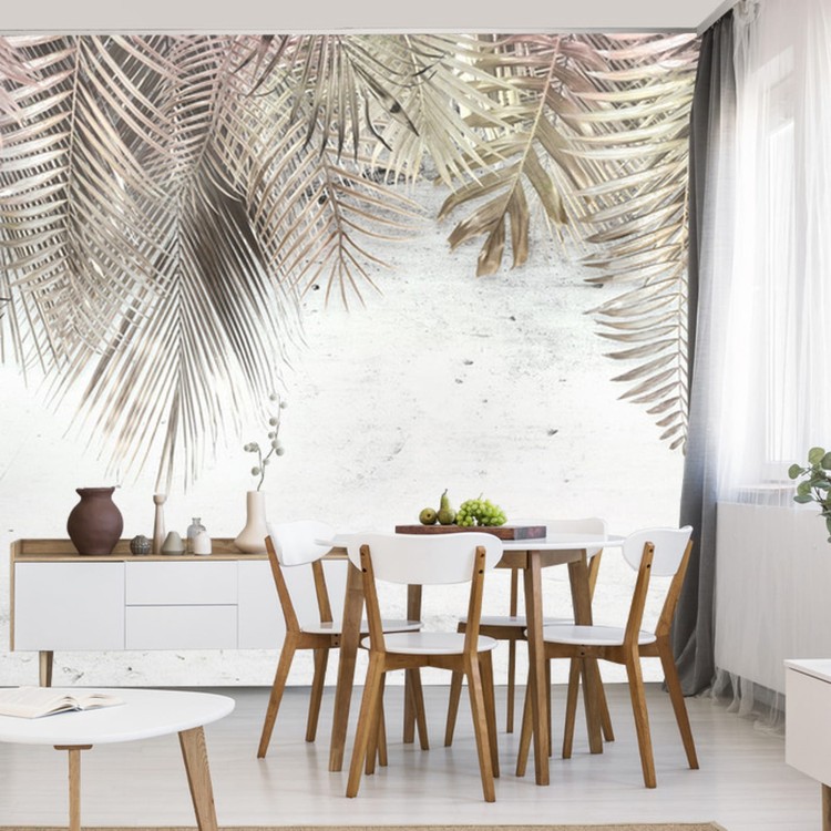 Fototapeta Tropical Trees And Leaves For Digital Printing Wallpaper, Custom Design Wallpaper - 3D