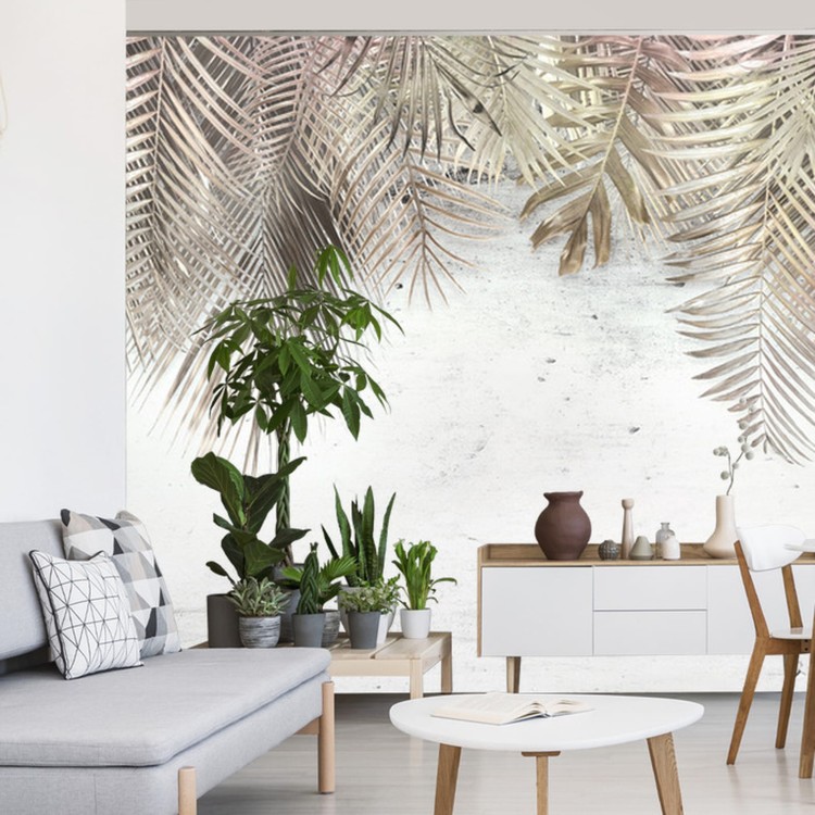 Fototapeta Tropical Trees And Leaves For Digital Printing Wallpaper, Custom Design Wallpaper - 3D