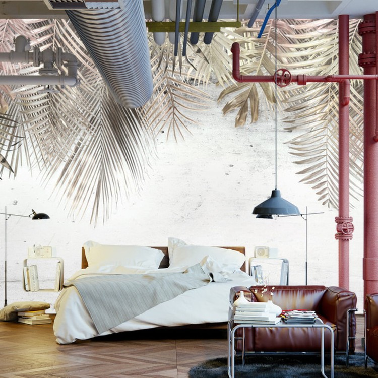 Fototapeta Tropical Trees And Leaves For Digital Printing Wallpaper, Custom Design Wallpaper - 3D