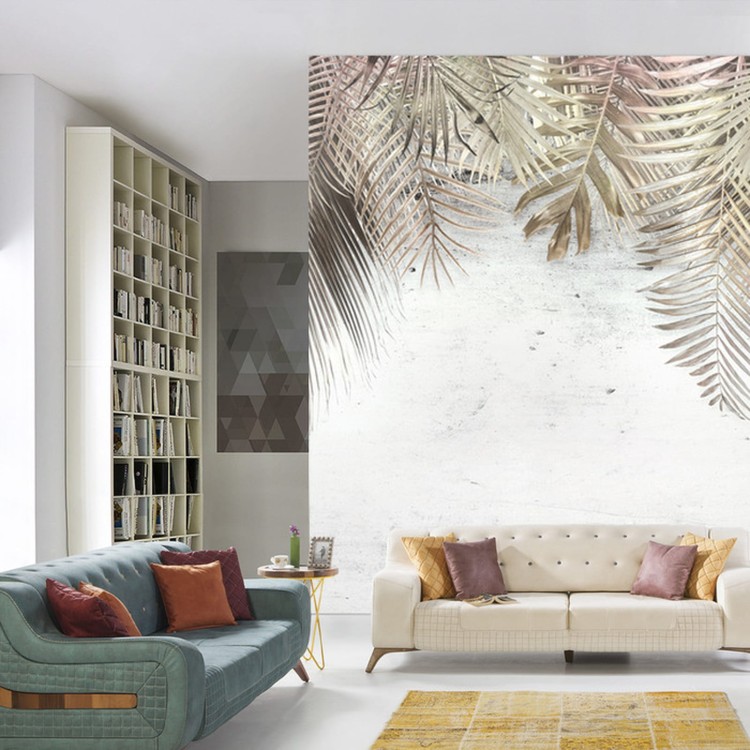 Fototapeta Tropical Trees And Leaves For Digital Printing Wallpaper, Custom Design Wallpaper - 3D