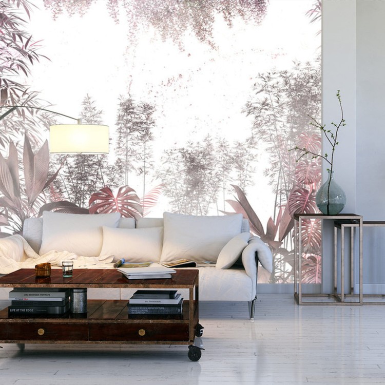 Fototapeta Tropical Trees And Leaves For Digital Printing Wallpaper, Custom Design Wallpaper - 3D