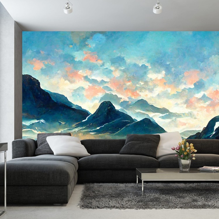 Fototapeta Fairy Land, Contemporary Art, Poetic Scenery Background, Oil Canvas Painting