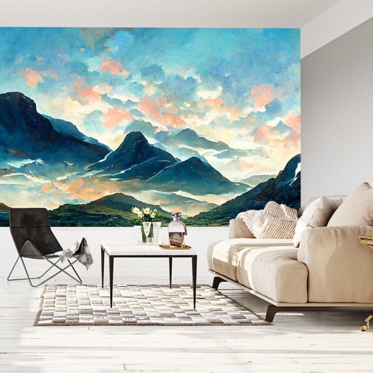 Fototapeta Fairy Land, Contemporary Art, Poetic Scenery Background, Oil Canvas Painting