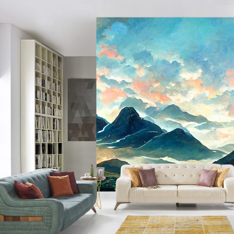 Fototapeta Fairy Land, Contemporary Art, Poetic Scenery Background, Oil Canvas Painting