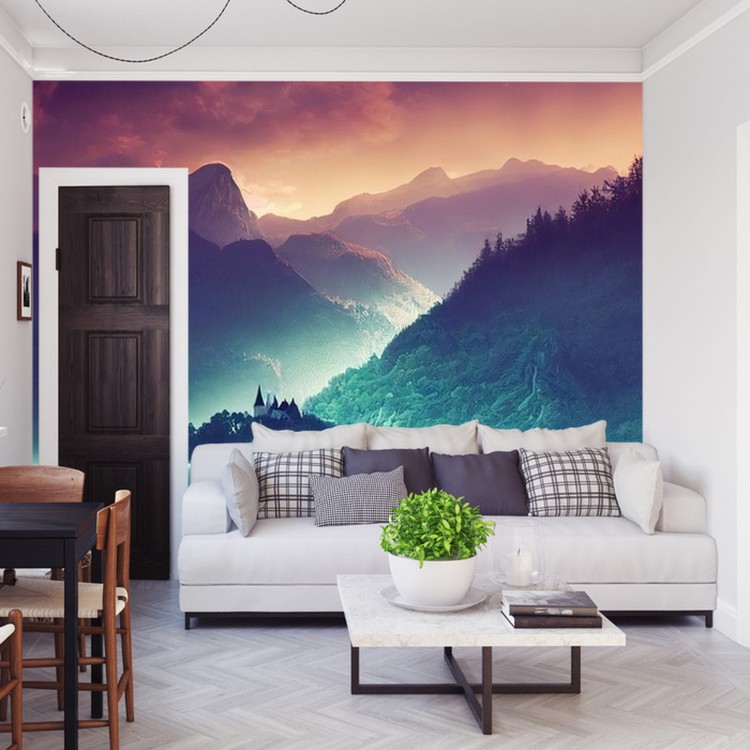 Fototapeta Fantasy Concept Showing A Lake Bled, Slovenia. Digital Art Style, Painting