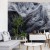 Fototapeta Outer Space Abstract Background, Black Matter. Thunderstorm Clouds In The Sky. Mystical Swirling Smoke Backdrop