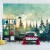 Fototapeta Forest Silhouette Background. Watercolor Painting Of A Spruce Forest
