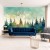Fototapeta Forest Silhouette Background. Watercolor Painting Of A Spruce Forest
