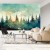 Fototapeta Forest Silhouette Background. Watercolor Painting Of A Spruce Forest