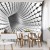 Fototapeta Abstract Geometric Background With A Tunnel Going To Perspective. 3D Render