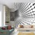 Fototapeta Abstract Geometric Background With A Tunnel Going To Perspective. 3D Render