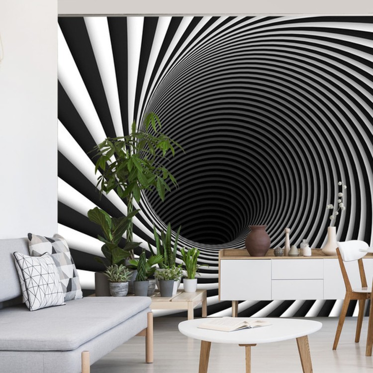 Fototapeta Abstract Background Lines Black Hole 3D