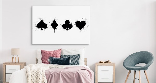 Obraz Na Płótnie Abstrakcyjne Symbole Kart