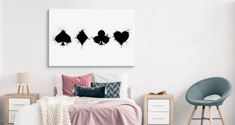 Obraz Na Płótnie Abstrakcyjne Symbole Kart