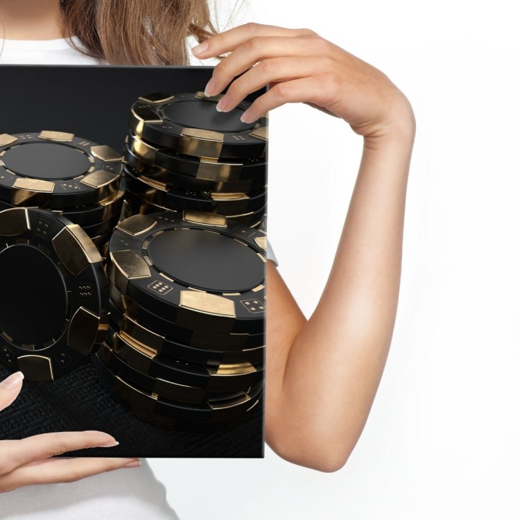 Obraz Na Płótnie Czarne Żetony