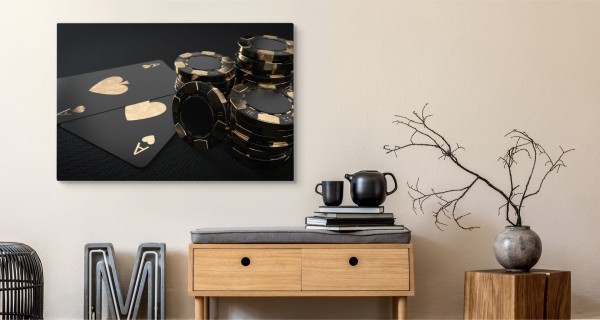 Obraz Na Płótnie Czarne Żetony