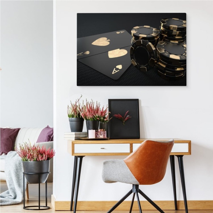 Obraz Na Płótnie Czarne Żetony