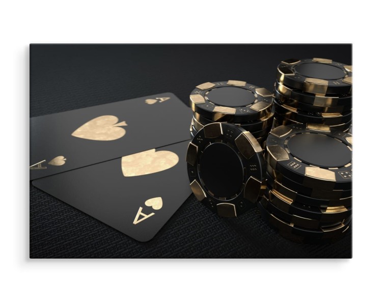 Obraz Na Płótnie Czarne Żetony