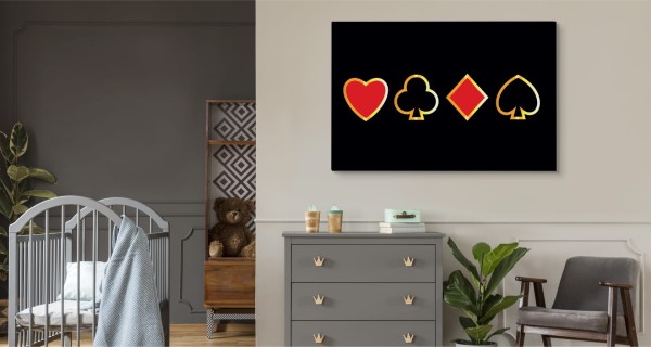 Obraz Na Płótnie Nowoczesne Symbole Kart