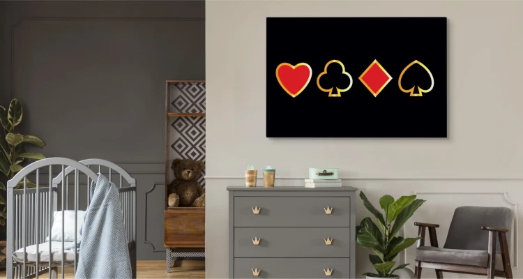 Obraz Na Płótnie Nowoczesne Symbole Kart