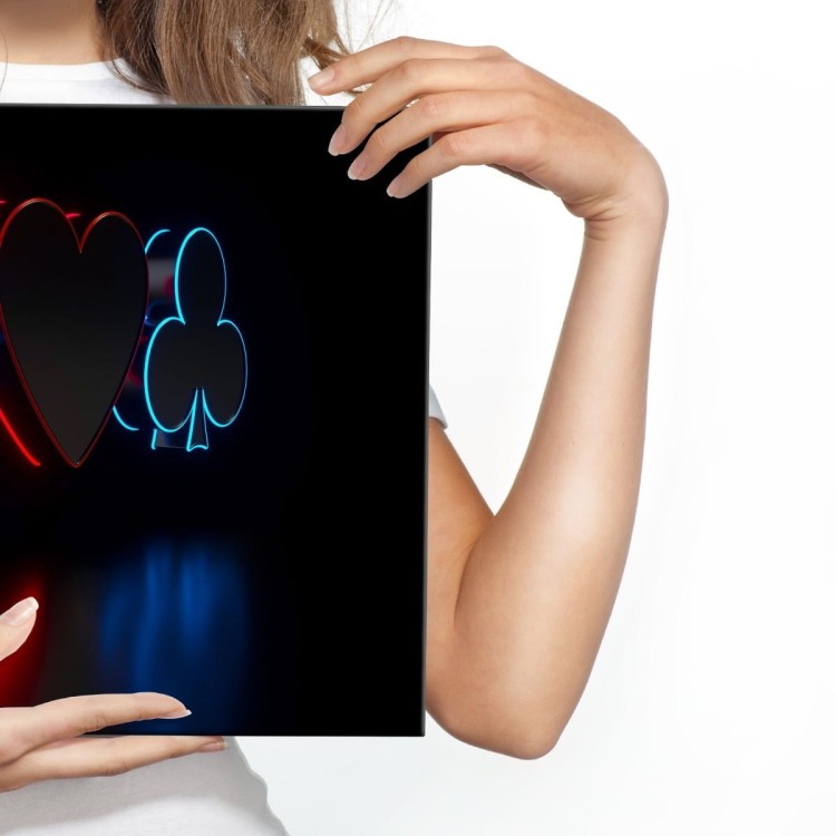 Obraz Na Płótnie Futurystyczne Symbole Kart