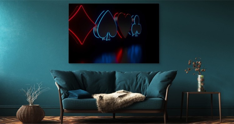 Obraz Na Płótnie Futurystyczne Symbole Kart