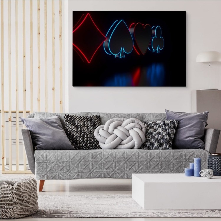 Obraz Na Płótnie Futurystyczne Symbole Kart