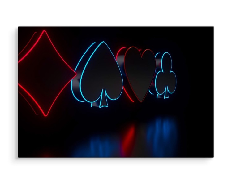 Obraz Na Płótnie Futurystyczne Symbole Kart