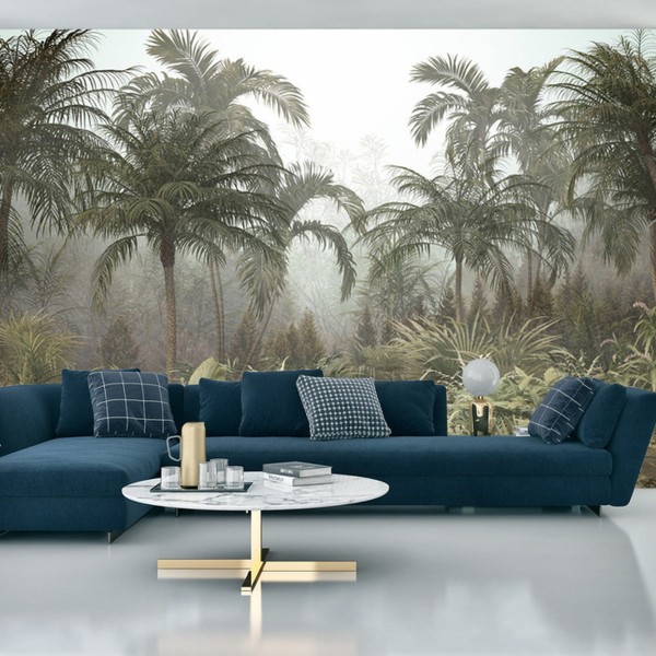 Fototapeta Tropical Trees And Leaves For Digital Printing Wallpaper, Custom Design Wallpaper - 3D