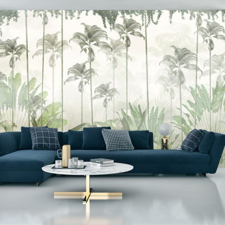 Fototapeta Tropical Trees And Leaves For Digital Printing Wallpaper, Custom Design Wallpaper - 3D