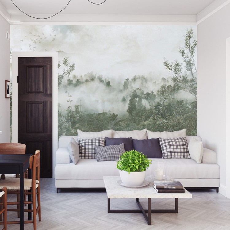 Fototapeta Tropical Trees And Leaves For Digital Printing Wallpaper, Custom Design Wallpaper - 3D