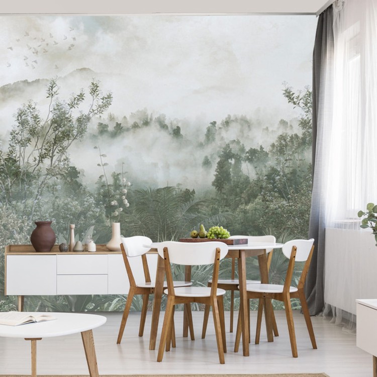 Fototapeta Tropical Trees And Leaves For Digital Printing Wallpaper, Custom Design Wallpaper - 3D